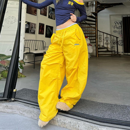 Bent Knife Parachute Pants Loose Street Dance Jazz Dance Sports Casual Pants