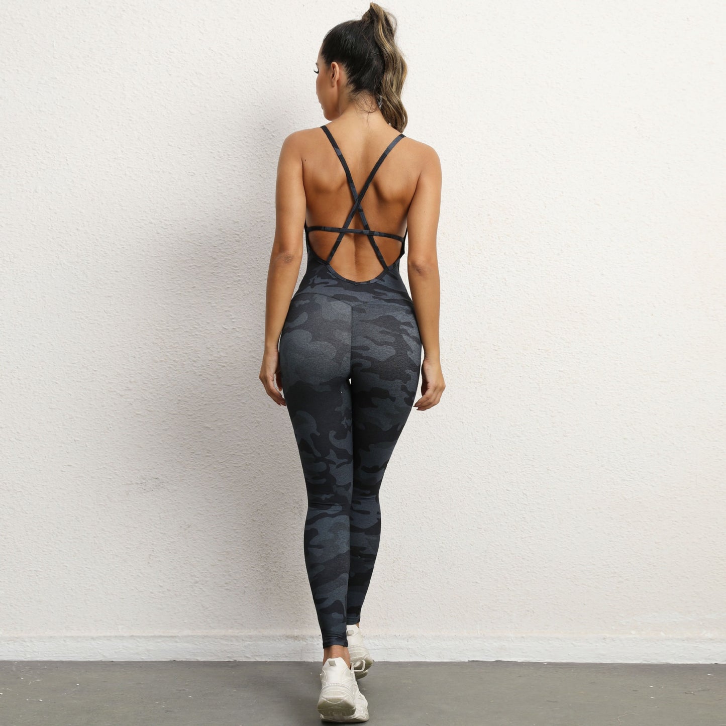 European and American V Neck, No Awkward Thread, Tight Backless One Piece Yoga Pants, Sports Running, Fitness Yoga Pants - GabyFit Goods