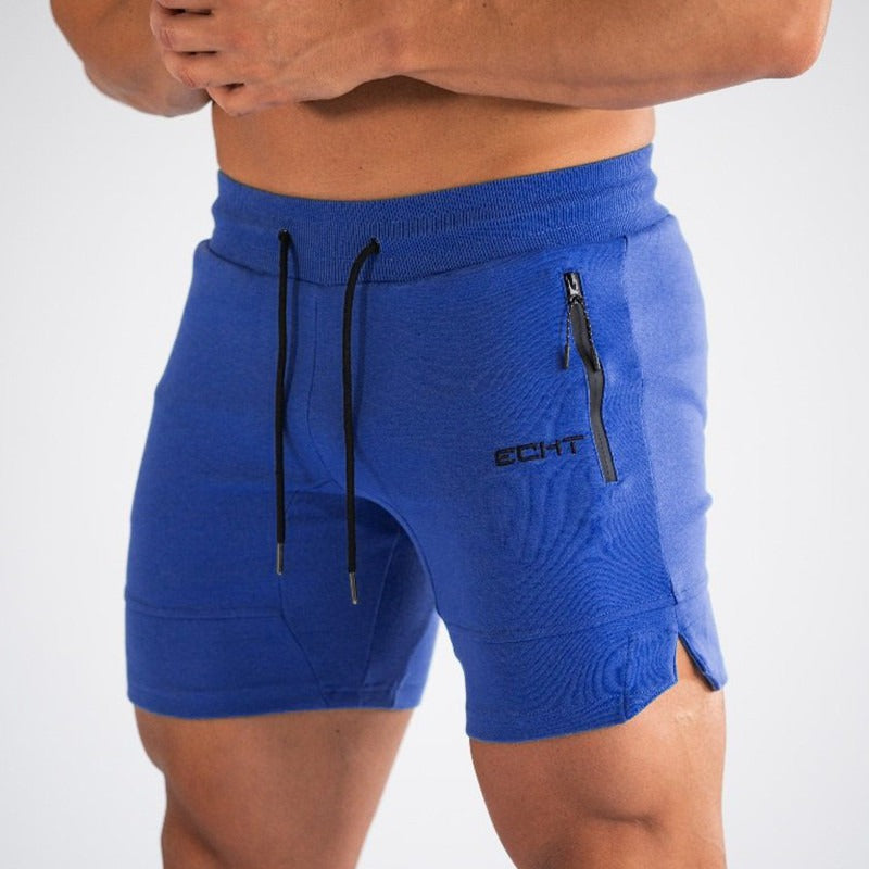New Running Sports Zipper Pocket Shorts for Men's Fitness Training Summer Mesh Breathable Beach Pants