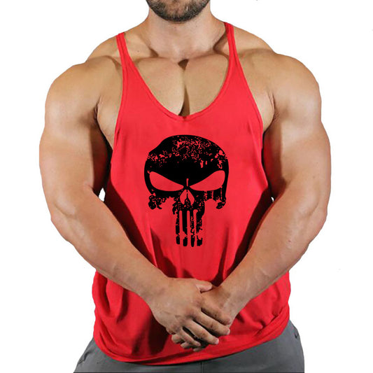 Fitness vest men's loose sleeveless T-shirt sports clothes camisole sports training top - GabyFit Goods