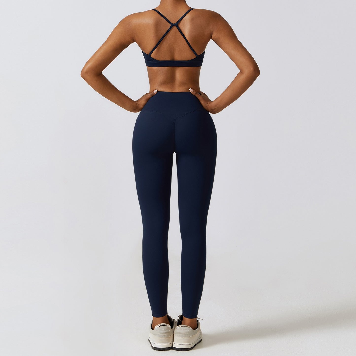 Tight yoga suit, nude quick drying exercise set, slimming fitness suit set