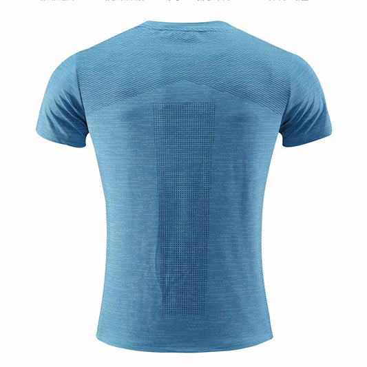 Men's short sleeved sports T-shirt, quick drying clothes, summer running clothes, fitness clothes - GabyFit Goods