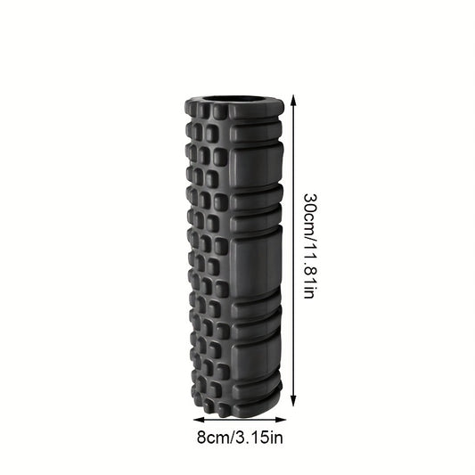 1pc Grid Style Massage Roller, 30×8cm Yoga Balance Hollow Column, For Muscle Massage, Physical Therapy & Exercise Rehabilitation