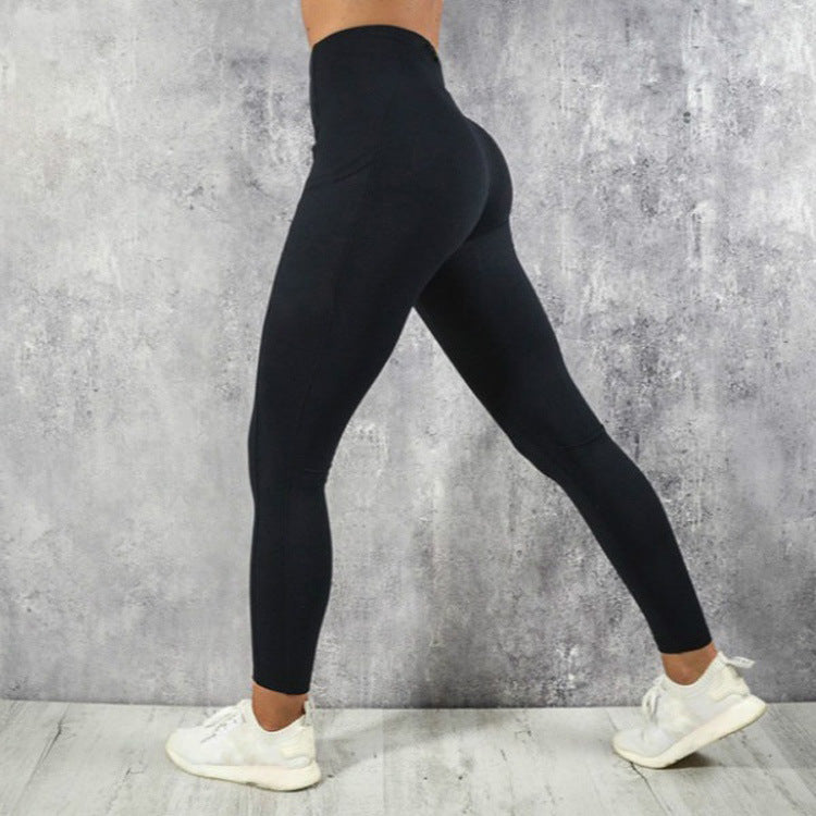 Women's High Waist High Elastic Side Pocket Multicolor Sports Running Fitness Yoga Leggings - GabyFit Goods