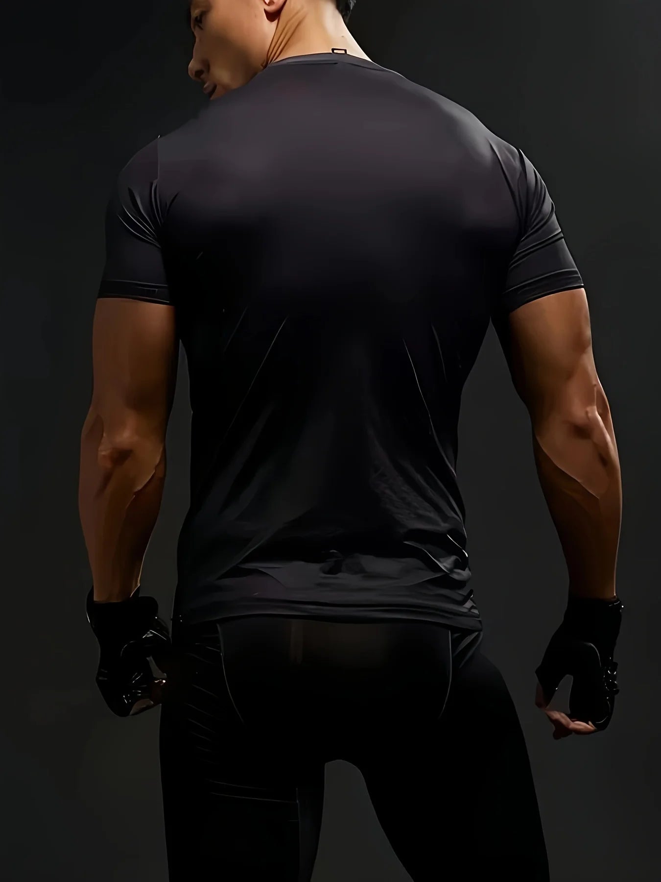 Men's Sports Fitness 3D Men's Clothing Short sleeve T-shirt