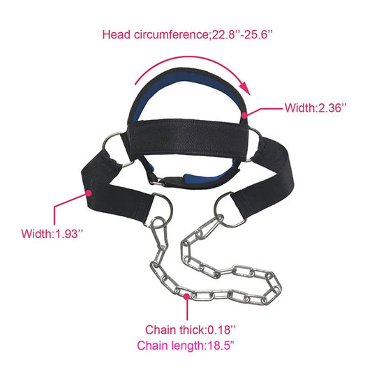 Head Neck Training Head Harness Body Strengh Exercise Strap Adjustable Neck Power Training Gym Fitness Weight Bearing cap - GabyFit Goods