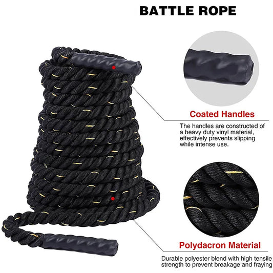 Weighted Jump Rope Gym Outdoor Home Fitness Exercise Physical Training Battle Rope Battling Strength Training Fitness Rope