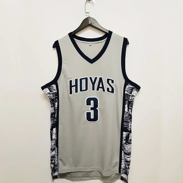 Basketball Jersey Shirt Men 3 Iverson Georgetown Hoyas Athletic Sports Embroidery High Street Hip Hop Breathable Sportswear