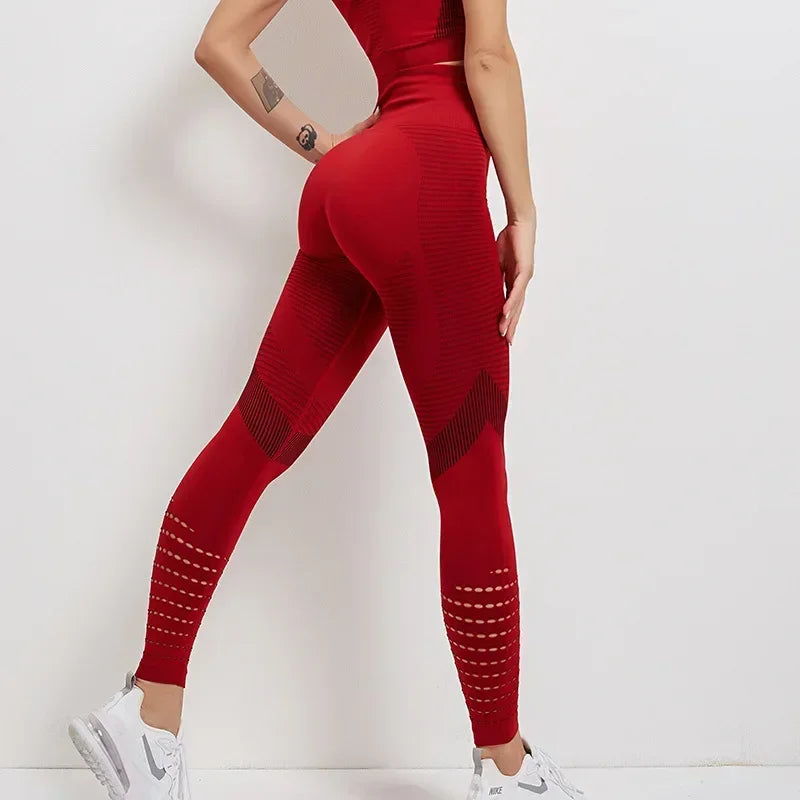LANTECH Women Yoga Pants Sports Running Sportswear Stretchy Fitness Leggings Seamless Athletic Gym Compression Tights Pants