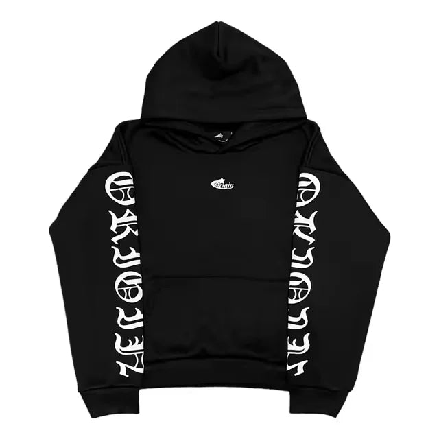 European American Hip Hop Street Cool Style Personalized Character Printing Autumn Winter Men Street Hoodie Long Sleeve Pullover