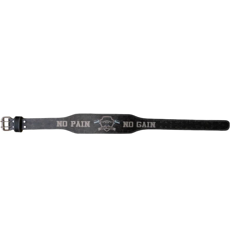 Gym Weight Lifting Belt with No Pain No Gain Style Powerlifting Belt for Men & Women Fitness Belt for Weightlifting Deadlift