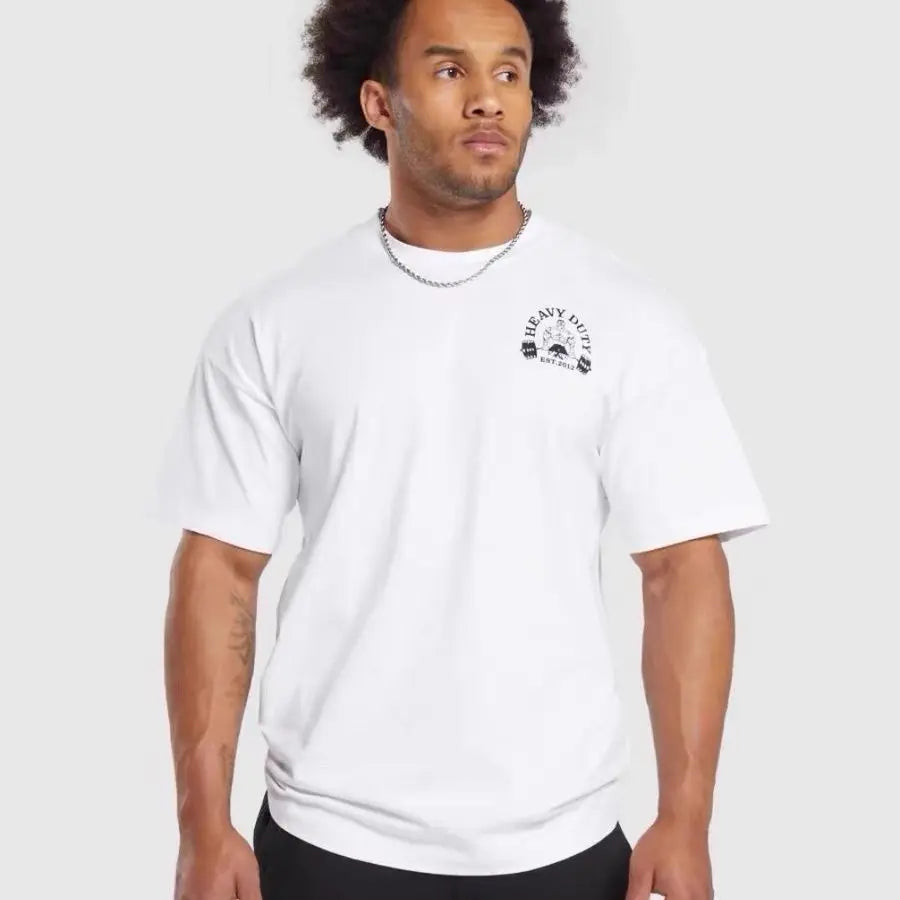 DARCSPORT Wolf Head T-shirt Summer City Fitness Training Sports Loose casual crewneck Men's T-shirt couples pure cotton