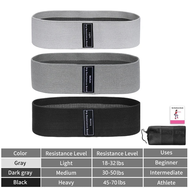 Fabric Resistance Hip Booty Bands Glute Thigh Elastic Workout Bands Squat Circle Stretch Fitness Strips Loops Yoga Gym Equipment - GabyFit Goods
