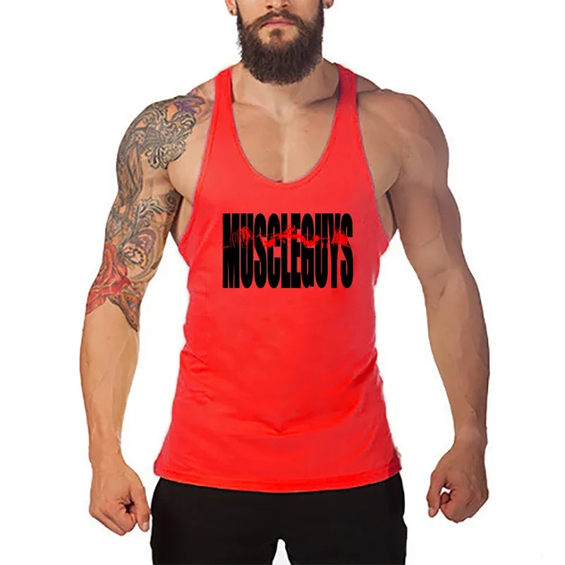 Gym Clothing Bodybuilding Stringer Hoodie Tank Top Muscle Shirt Fitness Men hooded undershirt Cotton workout Sleeveless shirt