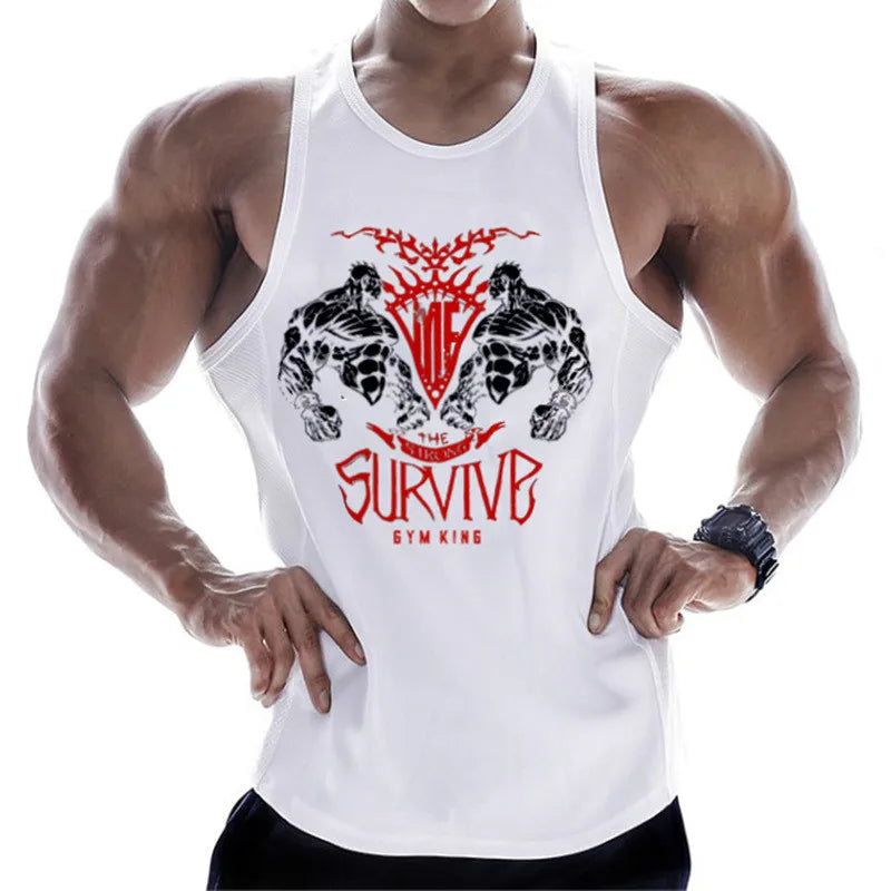 Fitness Clothing Men Muscle Shirt Cotton Men Tank Top Workout Bodybuilding Men Sportwear Tank Top Sleeveless Vest