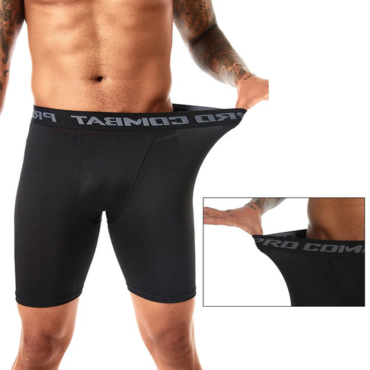 Men's fitness pants for summer exercise, slim fit, elastic, quick drying, tight fitting sports shorts for basketball and soccer - GabyFit Goods