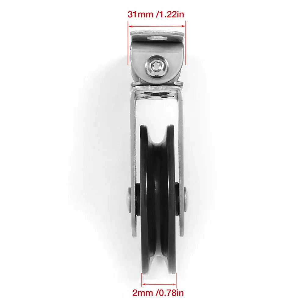 Wall-mounted Gym Home Rotating Silent Pulley Bearing Pulley for DIY Gym Equipment Pulley Block Stainless Steel Mute BearingWheel - GabyFit Goods