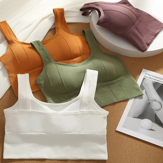 Breathable Sports Bra Anti-Sweat Fitness Top Women Seamless Yoga Bra Shockproof Crop Top Push Up Sport Bra Gym Workout Top - GabyFit Goods