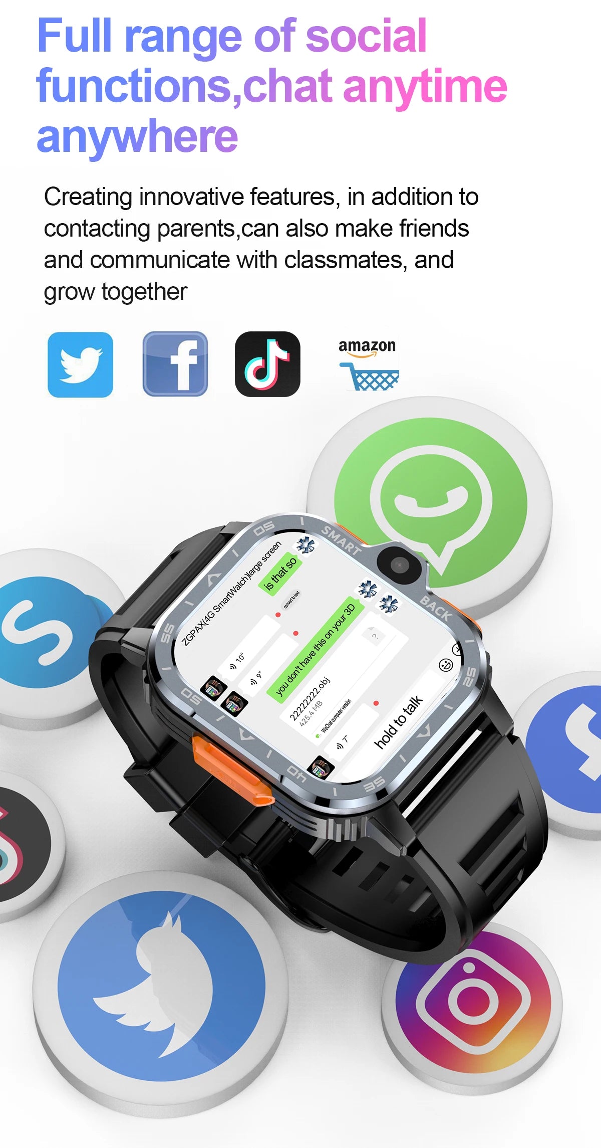 Valdus PGD Android Smart Watch Men GPS 16G/64G ROM Storage HD Dual Camera NFC 2G 4G SIM Card WIFI Wireless Fast Internet Access - GabyFit Goods