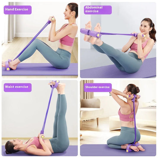 Multifunction Tension Rope Resistance Band Elastic Pedal Puller Leg Stretching Slimming Training Portable Fitness Equipment - GabyFit Goods
