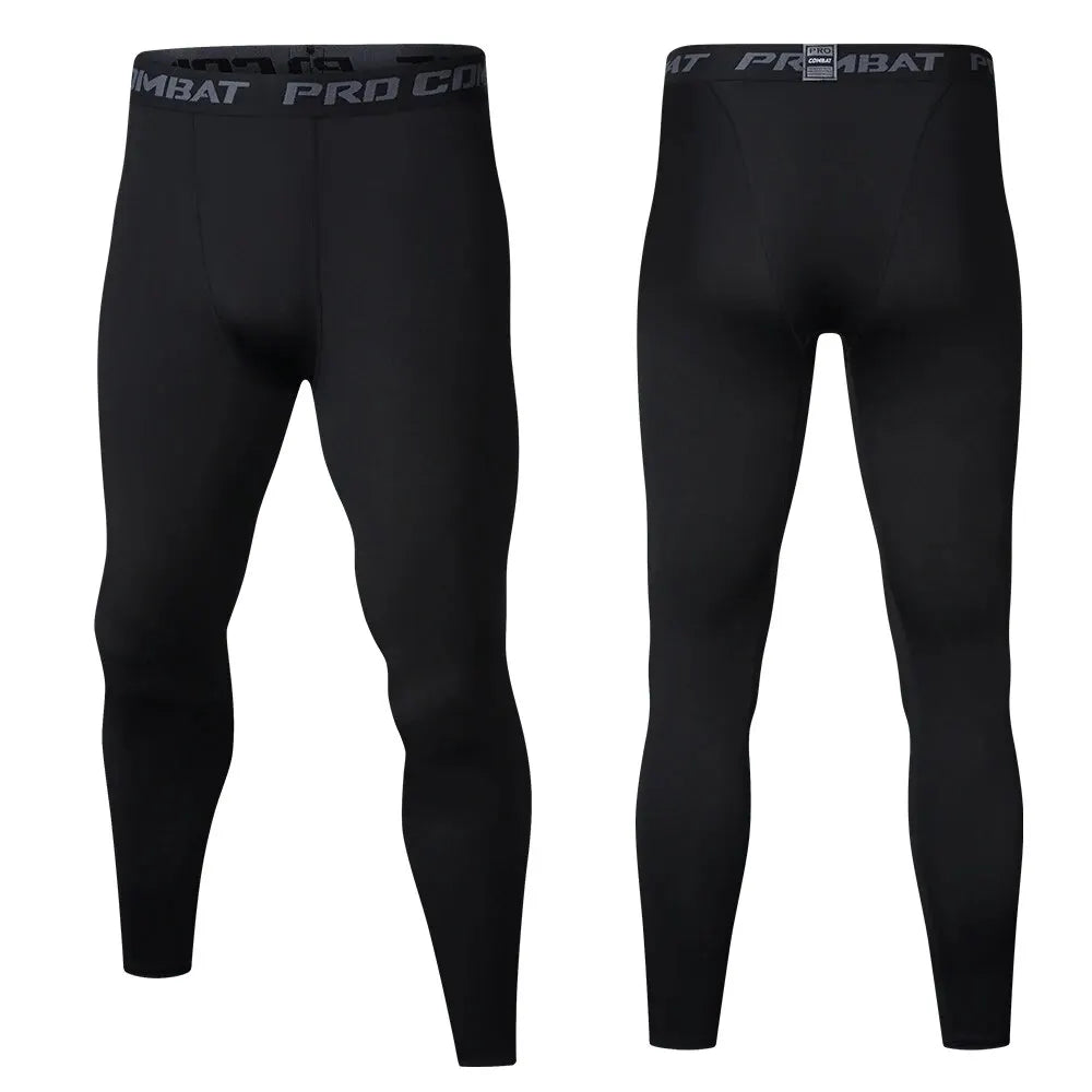 Men's Running Leggings Sportswear Quick Dry Gym Fitness Tights Workout Training Jogging Sports Trousers Compression Sport Pants - GabyFit Goods