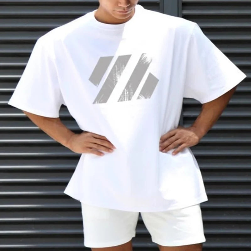New Sports Short sleeved T-shirt Men Running Loose Summer Round Neck Quick Drying Breathable Fitness Tops Mesh training T-shirt