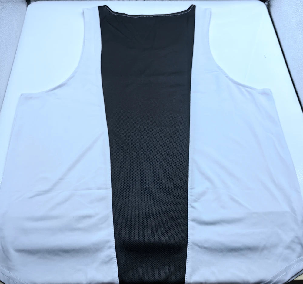 Men's Vests Bodybuilding Gym Tank Tops Fitness Loose Breathable O-Neck Casual Running Sleeveless Shirts Basketball Vests Spliced