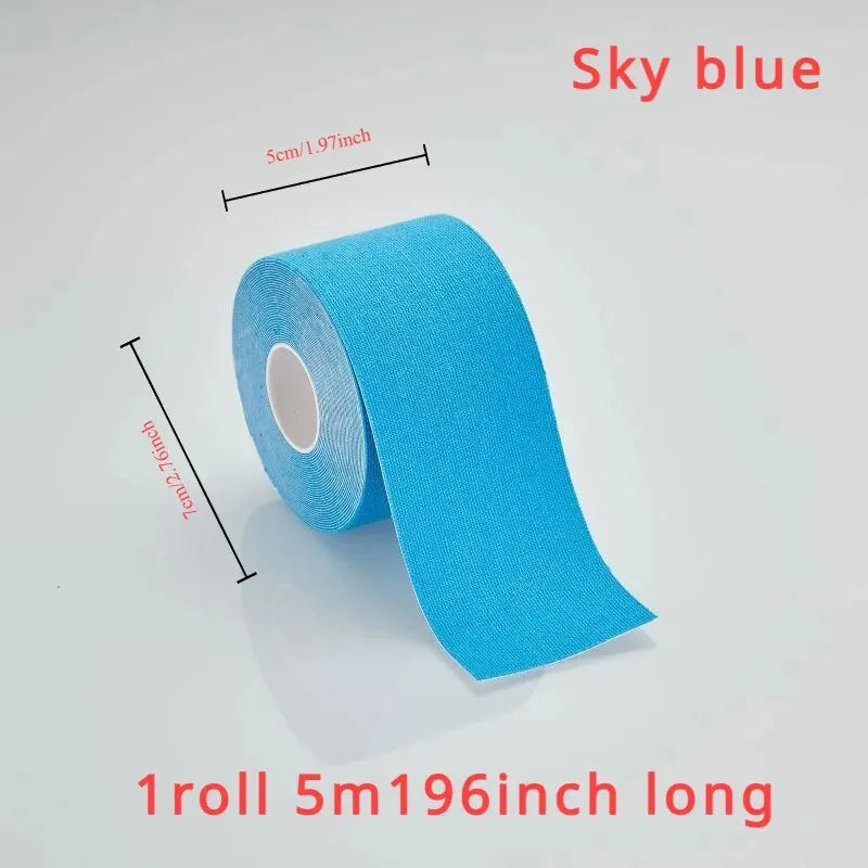 Sports Tape Muscle Patch Width 5cm1.97inch Length 5m196inch Lift Chest Tape Anti Sagging Knee Elbow Stretch Fitness Brace - GabyFit Goods