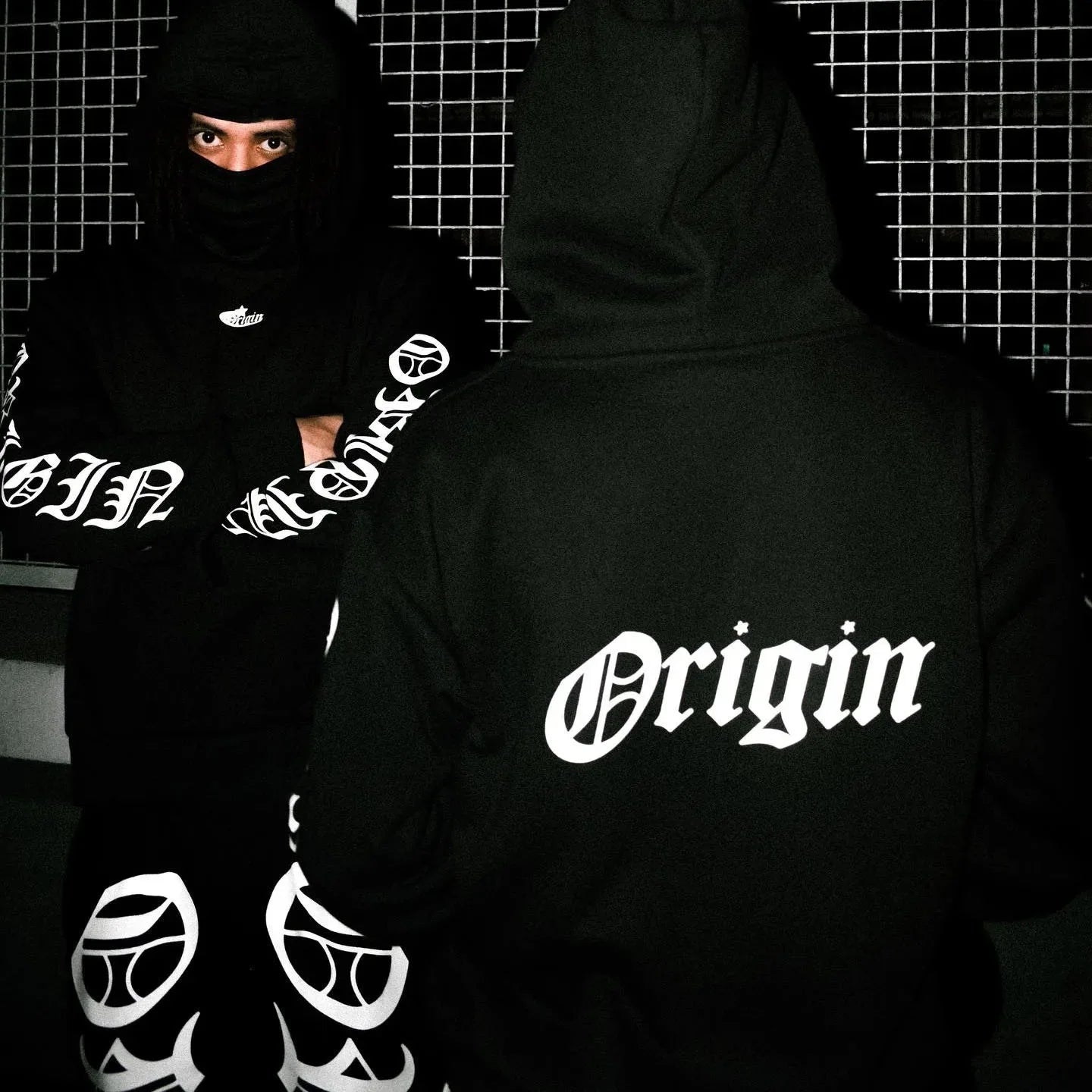 European American Hip Hop Street Cool Style Personalized Character Printing Autumn Winter Men Street Hoodie Long Sleeve Pullover