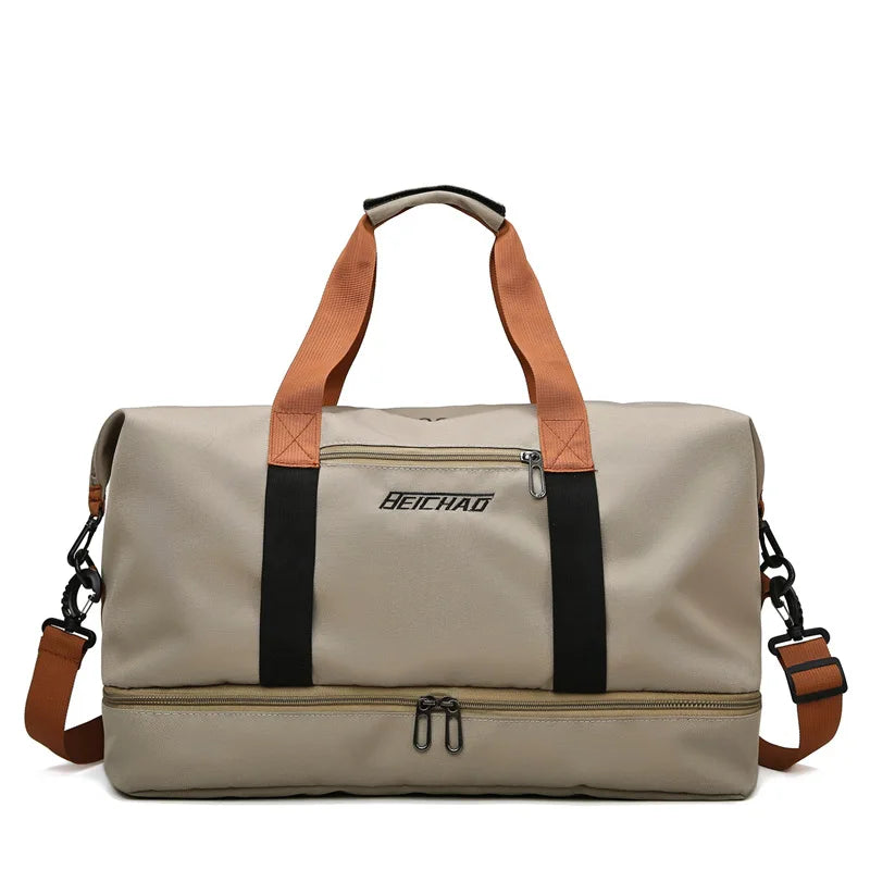 Gym Bag Travel Fitness Bag for Women Large Capacity Men's Sports Luggage bag Waterproof Female Messenger Bag Dry And Wet Handbag - GabyFit Goods