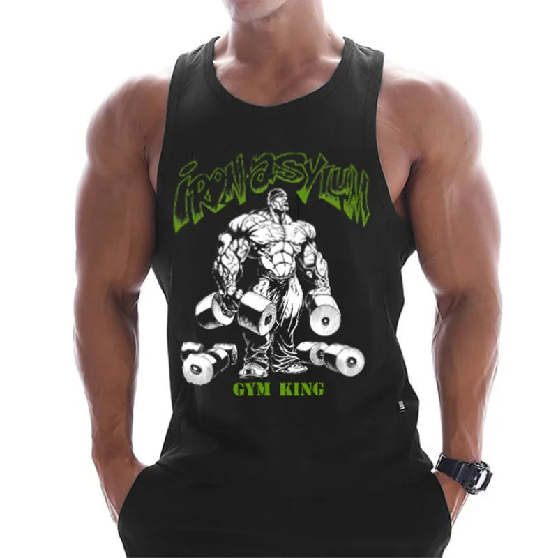 Fitness Clothing Men Muscle Shirt Cotton Men Tank Top Workout Bodybuilding Men Sportwear Tank Top Sleeveless Vest