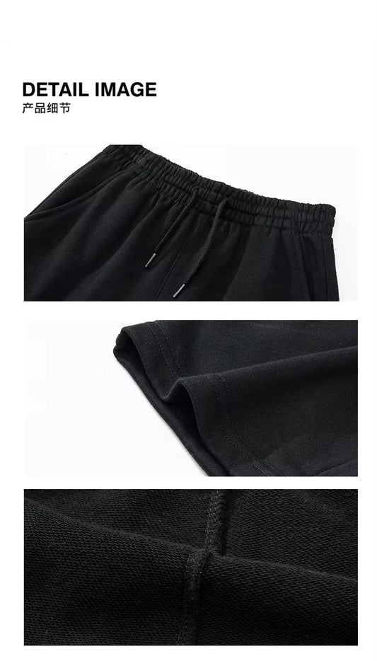 European and American Hip-hop Sports Five-point Pants Men's Trendy Brand Street Loose Wide-leg Casual Drawstring Shorts