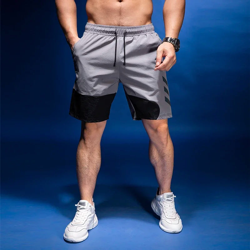 New Brand Gym Mens Sports Shorts Fitness Quick-dry Basketball Pants Personality Fashion Workout Training Breathable Shorts