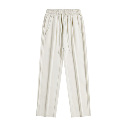 Pants Men's  Clean Fit Straight Loose Wide Leg Long Trousers