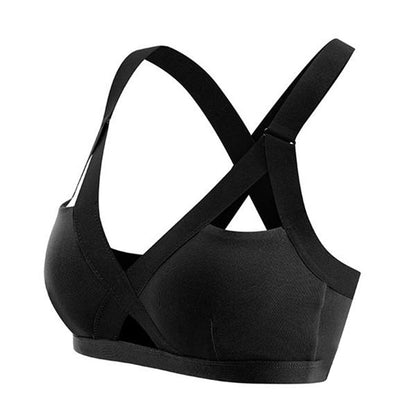 Sports Bra Yoga Padded Underwear Women Fitness Crop Top Hollow Out Seamless Black Push Up Cross Sportswear Gym Shirt Bralette - GabyFit Goods