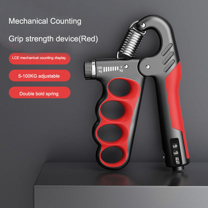 Adjustable Grip Strength Gauge Counting Type Spring Grip Strength Gauge Handshake Holder