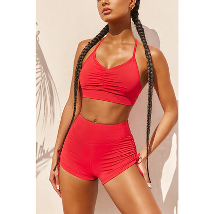 Spring And Summer New Sexy Tight Shorts Suit Sports Camisole Women - GabyFit Goods