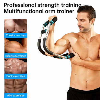 Adjustable Spring Twister Arm Exerciser: Strengthen forearms, triceps & chest. Portable home fitness gear.