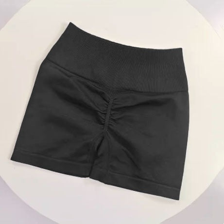 Seamless tie-dye zebra print fitness shorts with high waist, hip-raising, elastic and tight three-point fitness shorts