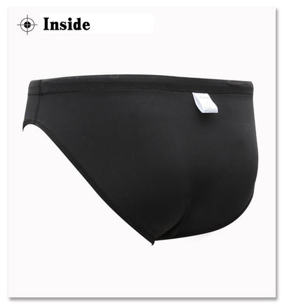 Shark Skin Swim Competition Boxer Briefs Men Sport Trunks Swimwear Quick Dry Swimsuit