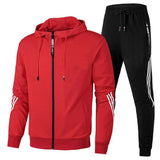 European and American fashion sports suit hooded zipper casual set