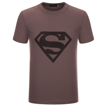 Summer men's fitness T-shirt round neck short sleeved casual fashion top