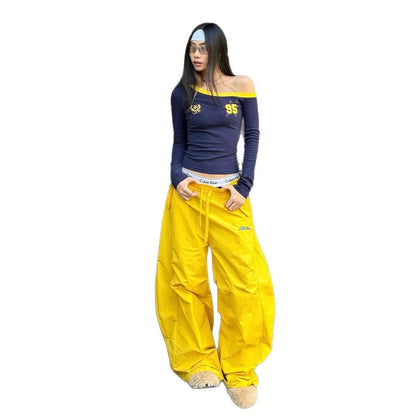 Bent Knife Parachute Pants Loose Street Dance Jazz Dance Sports Casual Pants