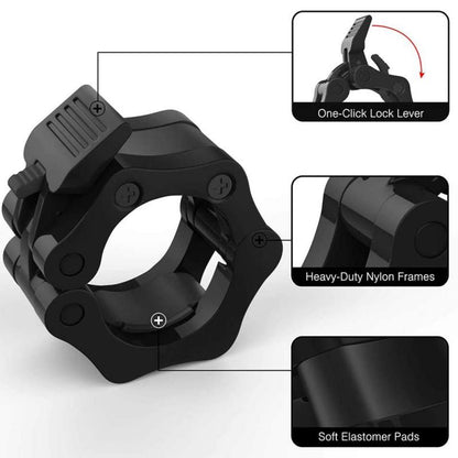 1 Pair Olympic 2" Spinlock Collars Barbell Collar Lock Dumbell Clips Clamp Weight lifting Bar Gym Dumbbell Fitness Body Building