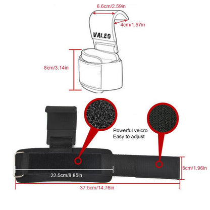 2Pcs Weight Lifting-Hook Hand-Bar Wrist Straps Glove Weightlifting Strength Training Gym Fitness Hook Weight Lifting Gloves - GabyFit Goods