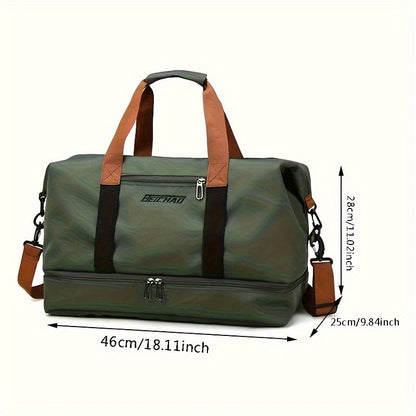 Stylish Travel Bag Large Capacity Sports Bag Messenger Bag Dry and Wet Separation Handbag Suitable for Outing, Fitness, College