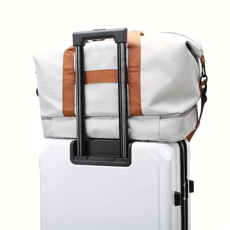Stylish Travel Bag Large Capacity Sports Bag Messenger Bag Dry and Wet Separation Handbag Suitable for Outing, Fitness, College