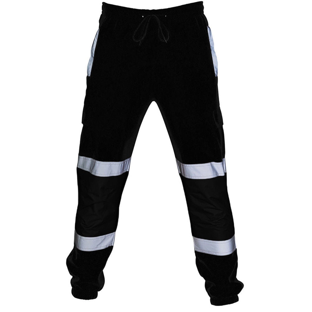 New Men's Fahison Sport Sweat Pants Work Fleece Bottom Joggerms Joggers Yellow Black Orange Fluorescent Green Autumn