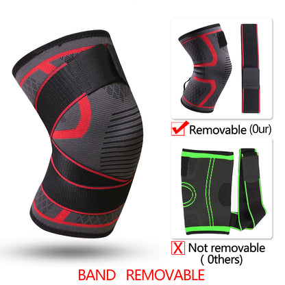 1PC New Band Removable Pressurized Knee Pads Braces Knee Support Crossfit Fitness Running Sports Knee Protector Knee Sleeve - GabyFit Goods