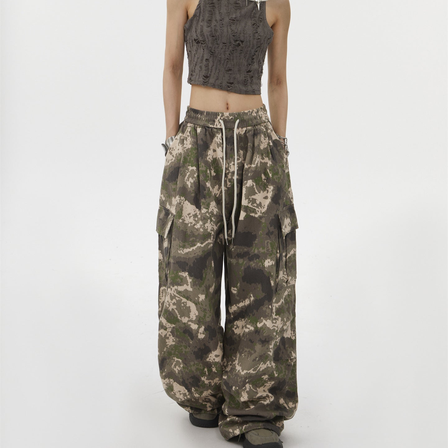 Hip hop wide leg street dance straight leg casual pants